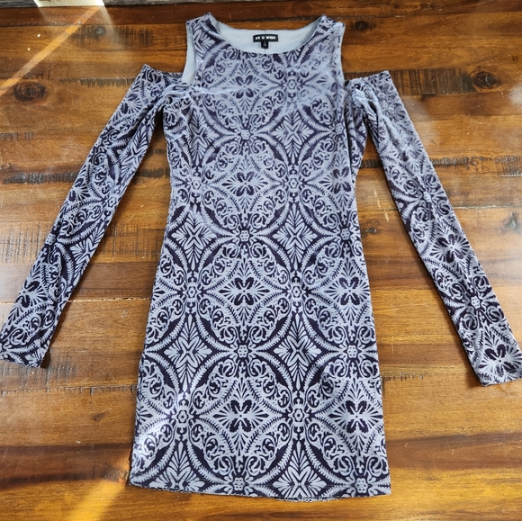 As U Wish Dresses & Skirts - Dress Velvet Embossed Small Bodycon